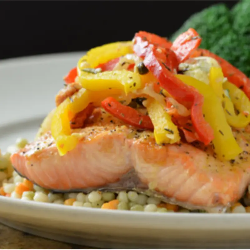 Lunch Grilled Salmon at Connors Steak and Seafood Sarasota