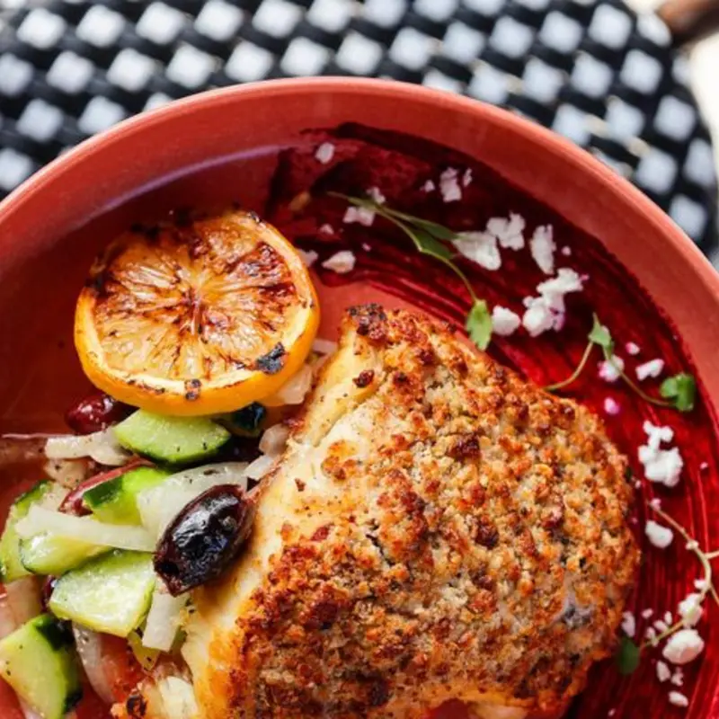 Feta-Crusted Grouper at Café on St. Armands