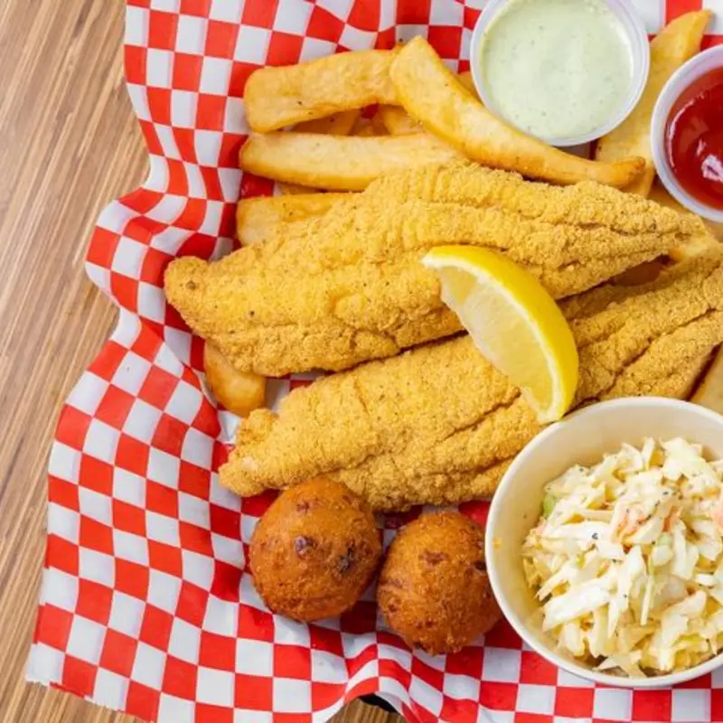 2 Fried Catfish, 2 HP at Fish N Tails Oyster Bar