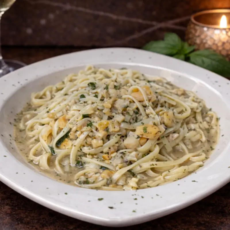 Linguini and Clams at Venezia Trattoria