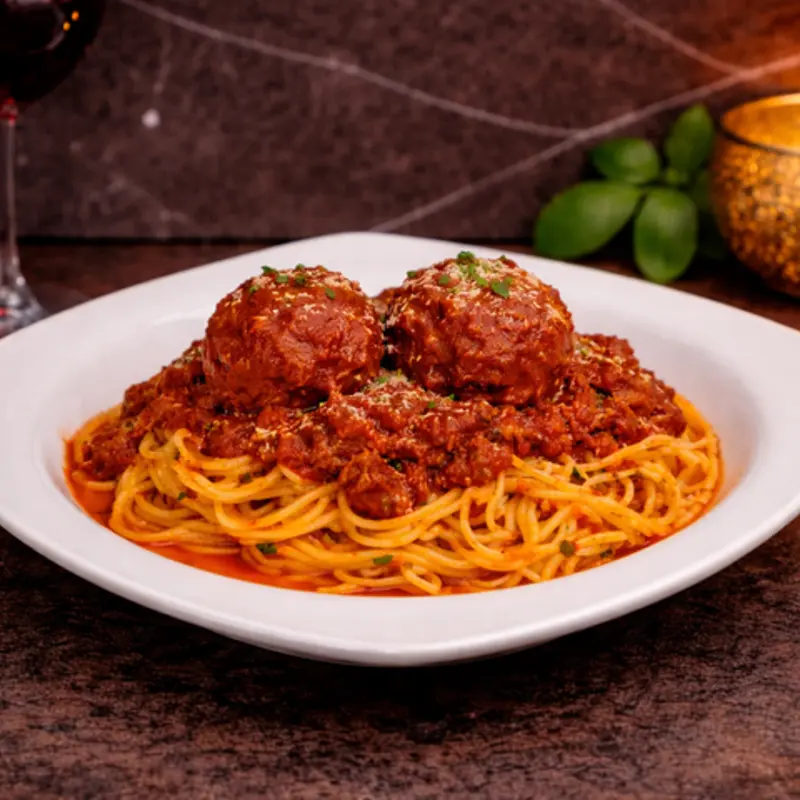 Spaghetti Meatballs and Meat sauce at Venezia Trattoria