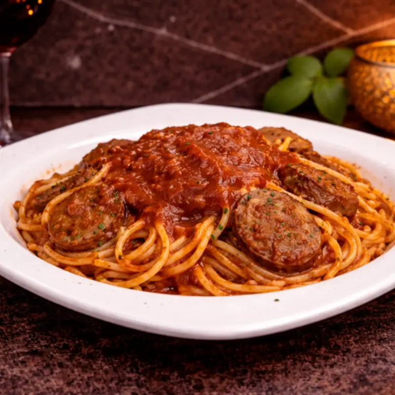Spaghetti Sausage at Venezia Trattoria