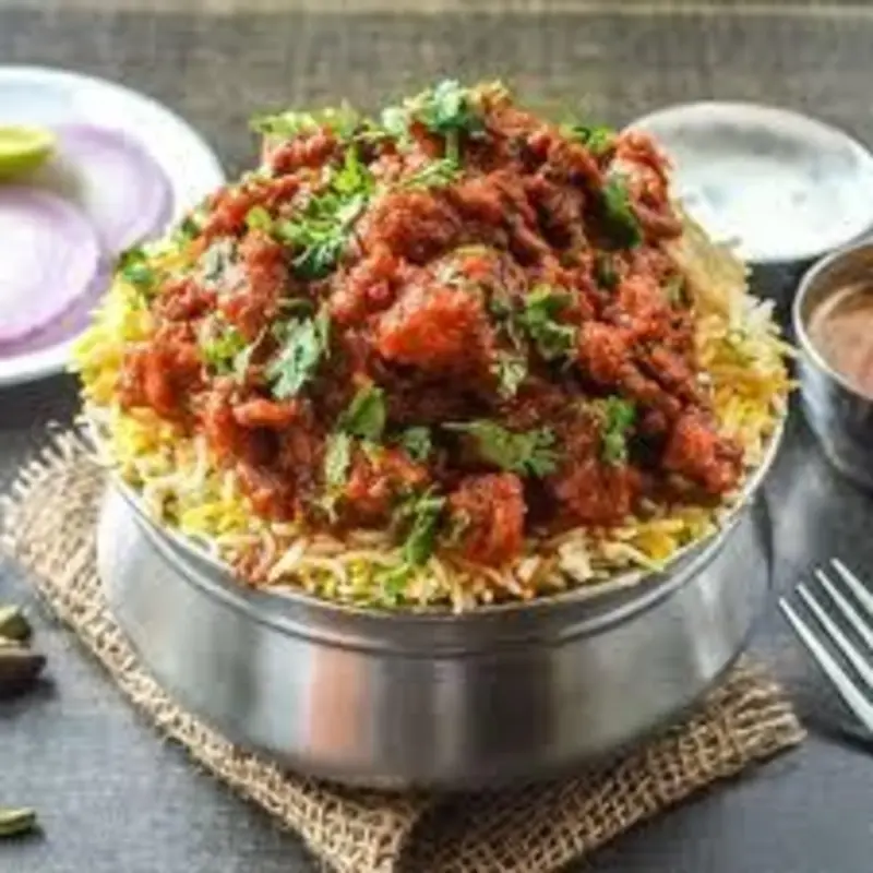Vijayawada Boneless Chicken Biryani at Hashtag India McKinney