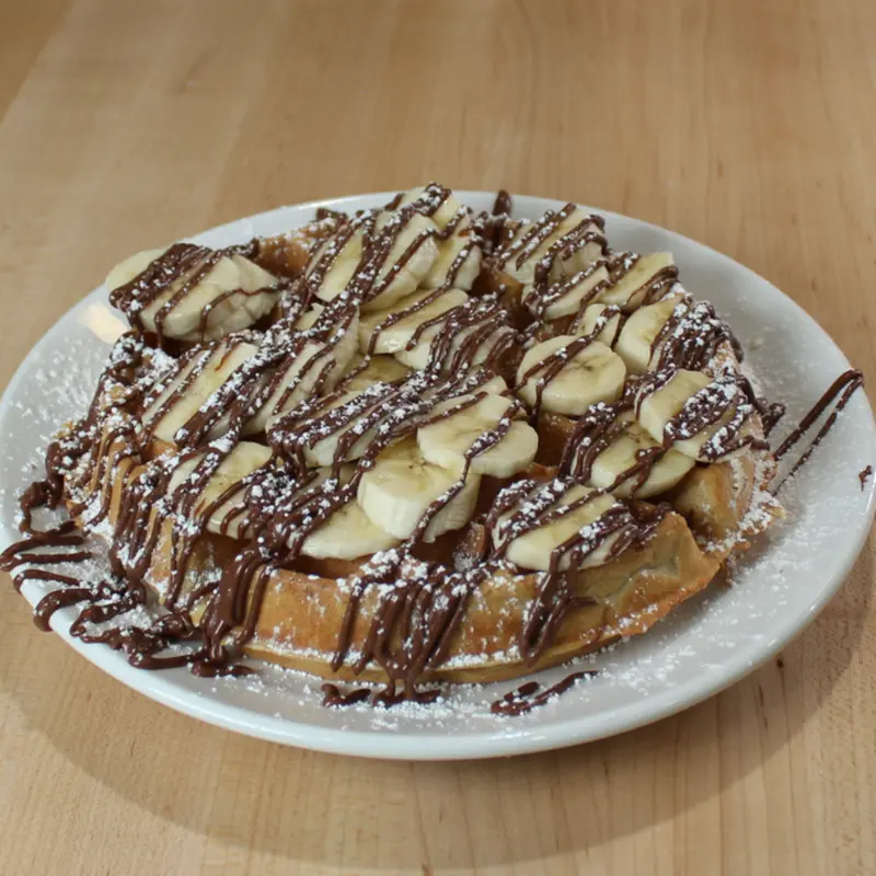Banana Nutella Waffle at Stonebridge Diner