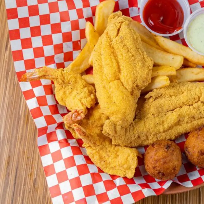 2 Fillets, 3 Shrimp & 2 HP at Fish N Tails Oyster Bar Richardson, TX