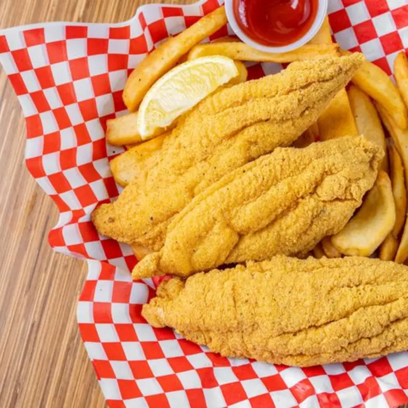 3 Catfish Filets at Fish N Tails Oyster Bar Richardson, TX