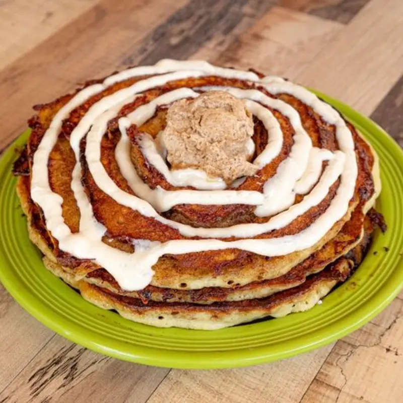 Cinnamon Roll Pancakes at Stella's Fresh Brunch 3115 Dixie Farm Rd, Ste 117