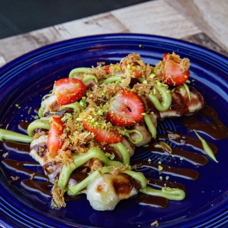 Dubai Chocolate Croffle at Stella's Fresh Brunch 3115 Dixie Farm Rd, Ste 117