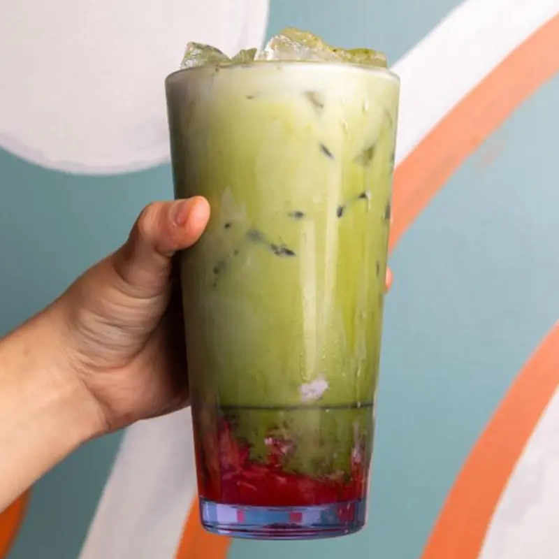 Iced Strawberry Matcha Latte