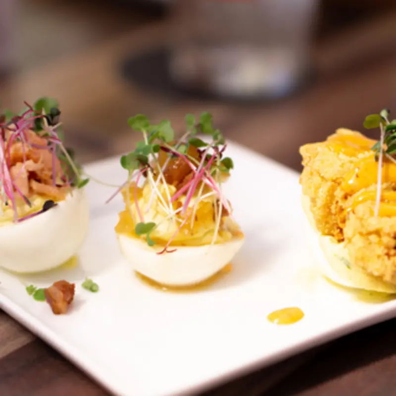 Beachin' Deviled Eggs at Good Vibes Coastal Kitchen, LLC Pearland