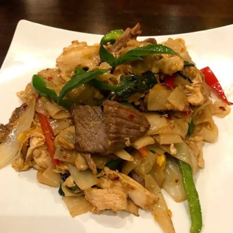 Pad Kee Mao (Drunken Noodle) at Garden Thai - Galveston 216 Tremont St Galveston 77550