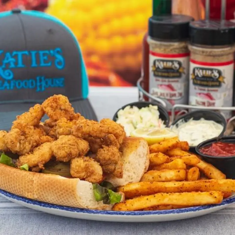 Shrimp Po-Boy at Katie's Seafood To-Go 1128 Seawall Blvd