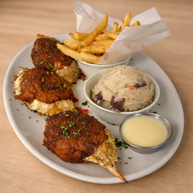 3-stuffed Crabs Plate at Cajun Greek