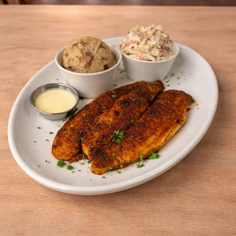 Catfish Plate at Cajun Greek
