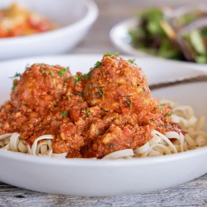 Meatball Bolognese at Picazzo's Healthy Italian Kitchen Sedona