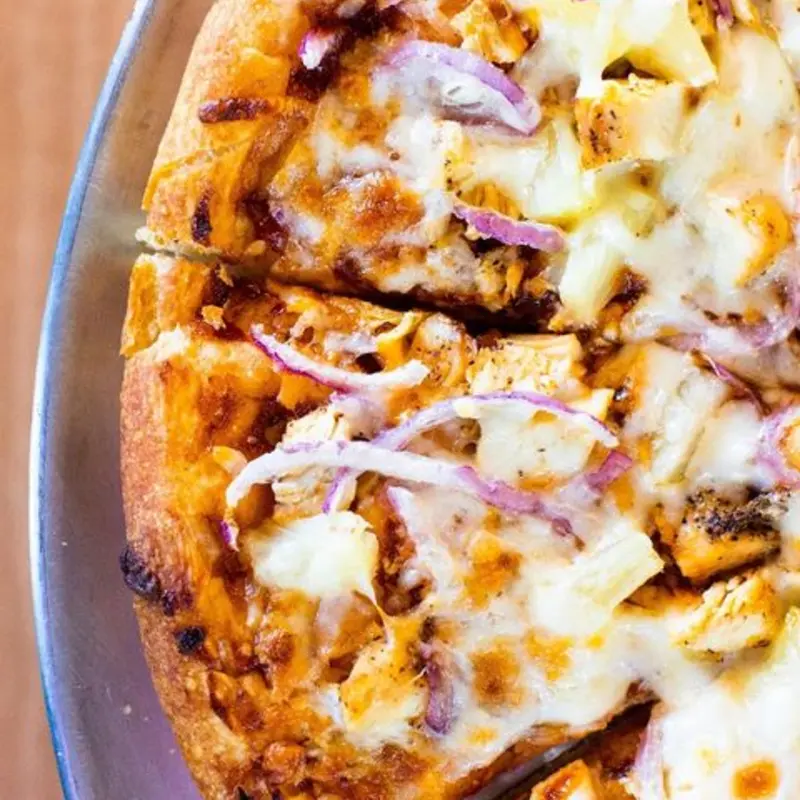Medium Hawaiian BBQ Pizza at NiMarco's Pizza 1800 South Milton Rd