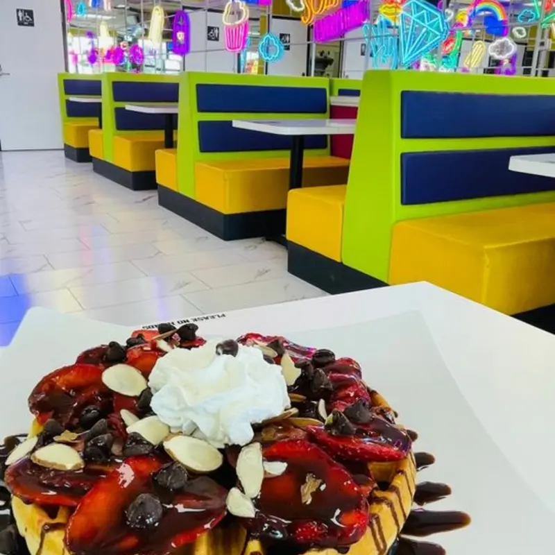 Waffle Banana (waffle de proteina) at La Autentica Michoacana 8129 North 35th Avenue