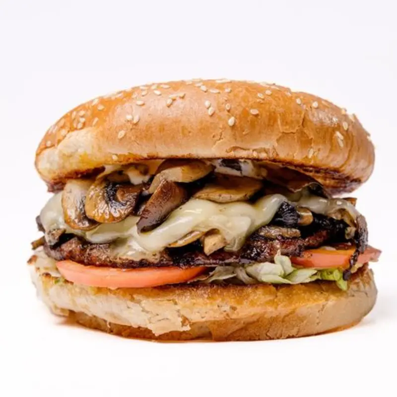 #5 Garlic Mushroom Burger at Lennys Burger Glendale
