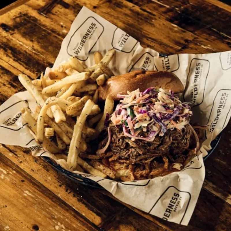 Honey Hot Pulled Pork Sandwich