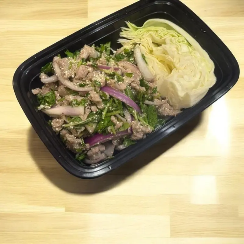 Larb Moo (Ground Pork Salad) at Royyim Thai Cuisine.
