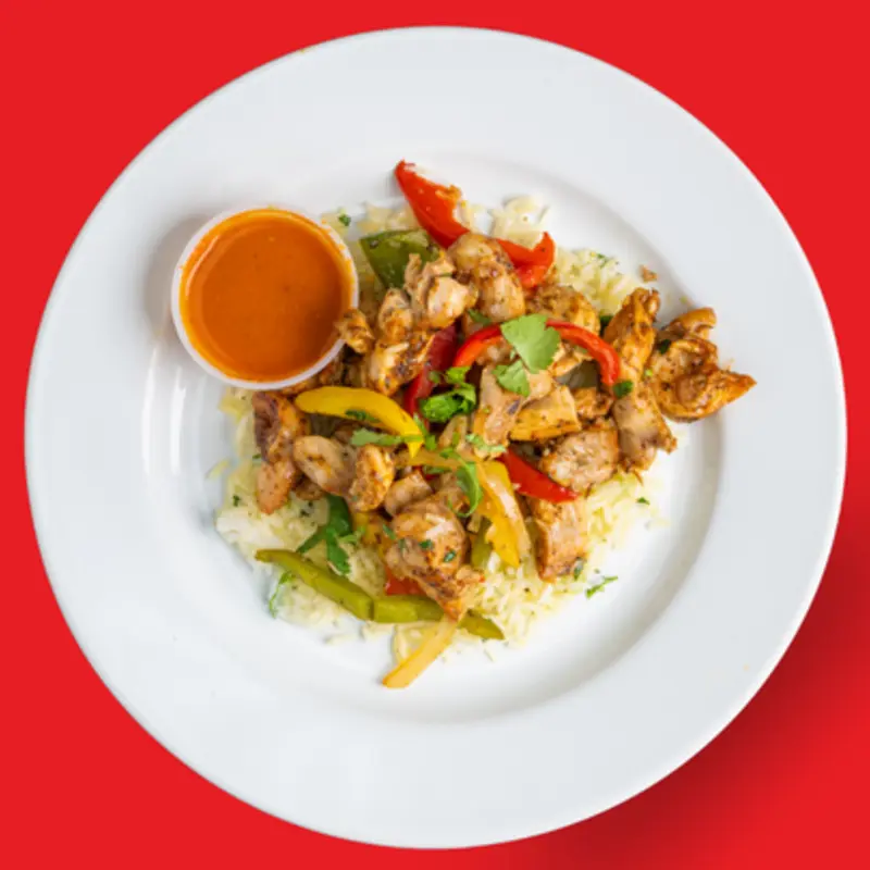 Chicken Fajita W/ Mixed Veggies & Lime Rice at Fork To Fit Kitchen - UT Health RGV Cancer And Surgery Center