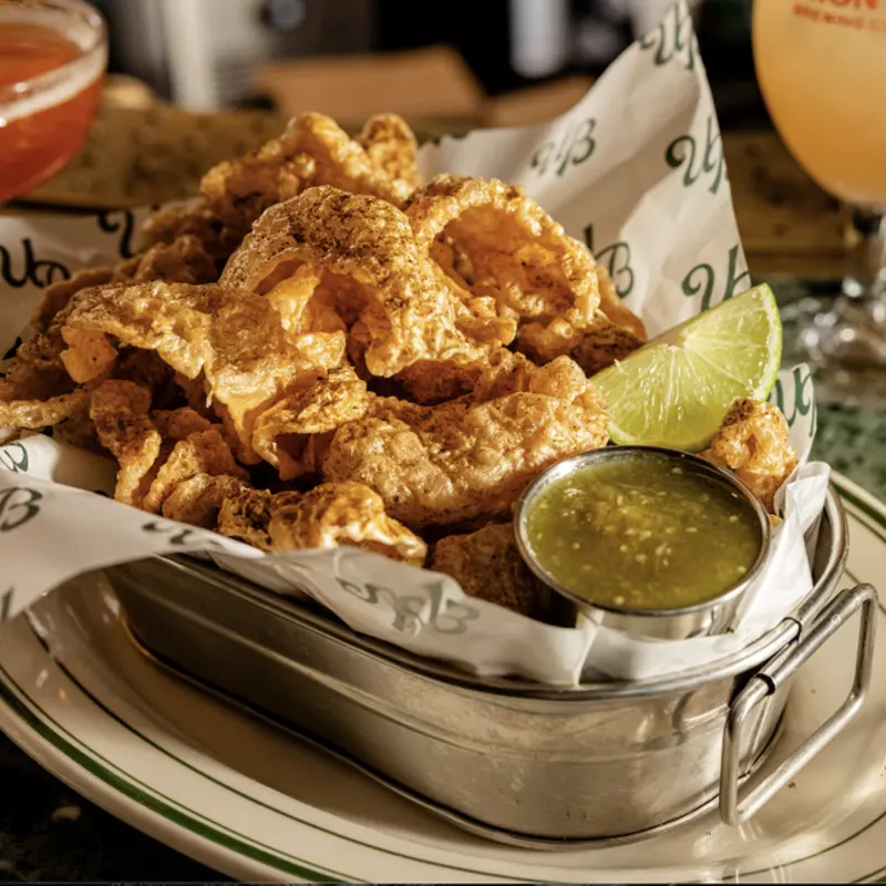 Green Chili Dusted Pork Rinds at Union Bear Denton