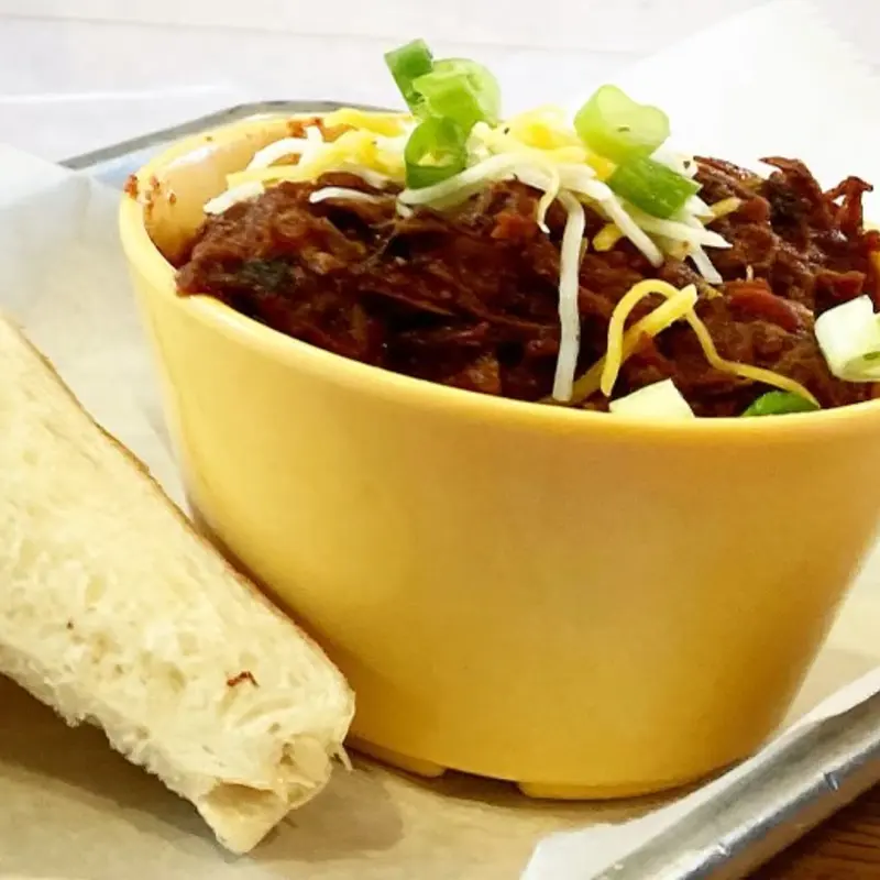 Brisket Chili at Juicy Pig Barbecue