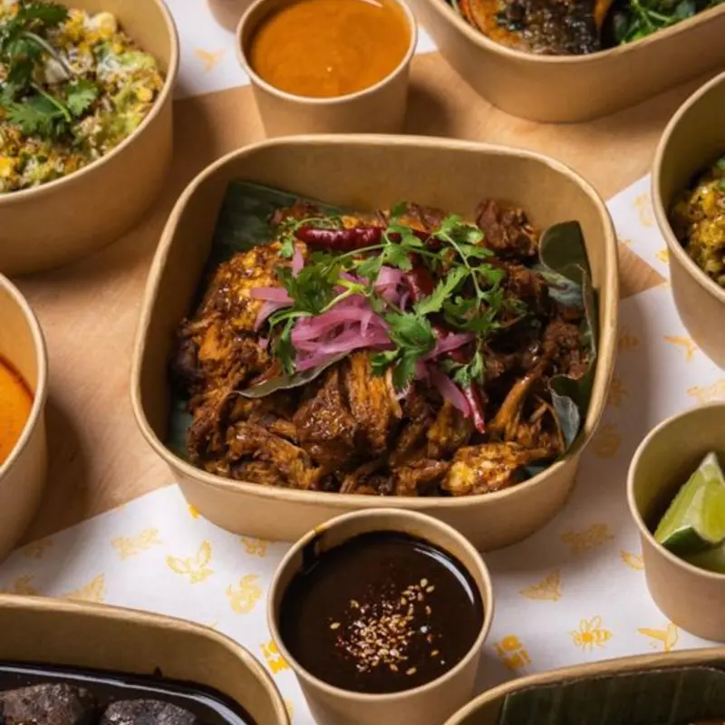 Cochinita Platter at ¡Que Mole! 3732 Riverdale Avenue