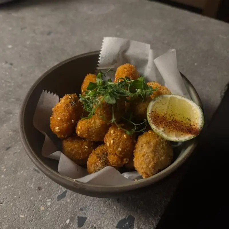 Popcorn Shrimp at ¡Que Mole! 3732 Riverdale Avenue