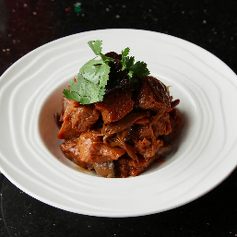 Spongy Gluten w. Woodear Mushroom 四喜烤麩 at Bund on Queens Blvd - Forest Hills