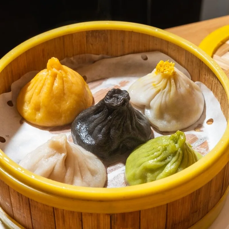 5 Stars Soup Dumplings- 5 pcs 五彩小笼包 at Bund on Queens Blvd - Forest Hills