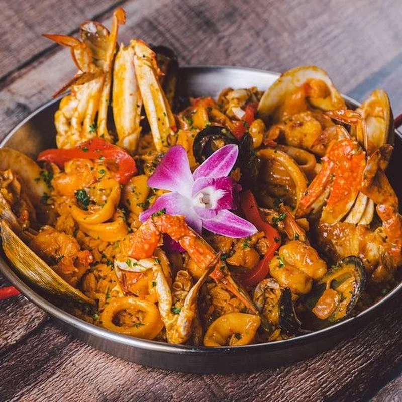 Paella at Caridad Restaurant Corona